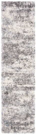 Safavieh Berber Shag Collection Runner Rug - 2' X 20', Grey Blue & Cream, Abstract Design, Non-Shedding & Easy Care, 1.2-Inch Th