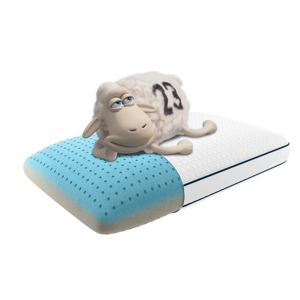 Serta Perfect Sleeper Copper Infused Memory Foam Pillow, Oversized Traditional, 1 Count (Pack Of 1),White, 25-Inch (Length) By 1