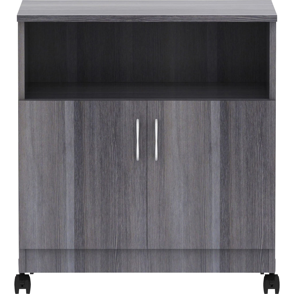 Lorell, LLR69627, Deluxe Mobile Machine Stand, 1 Each, Weathered Charcoal