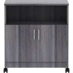 Lorell, LLR69627, Deluxe Mobile Machine Stand, 1 Each, Weathered Charcoal