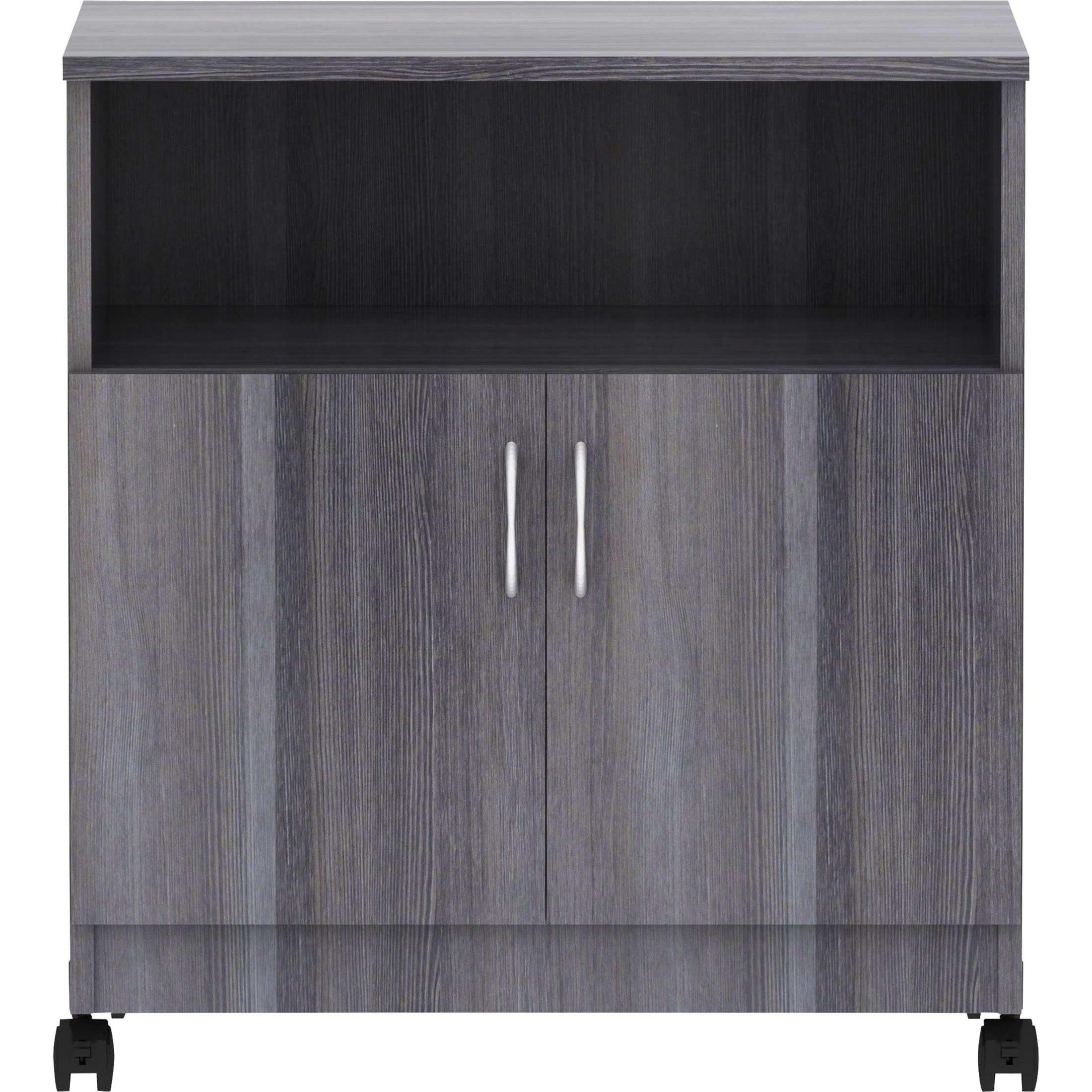 Lorell, LLR69627, Deluxe Mobile Machine Stand, 1 Each, Weathered Charcoal