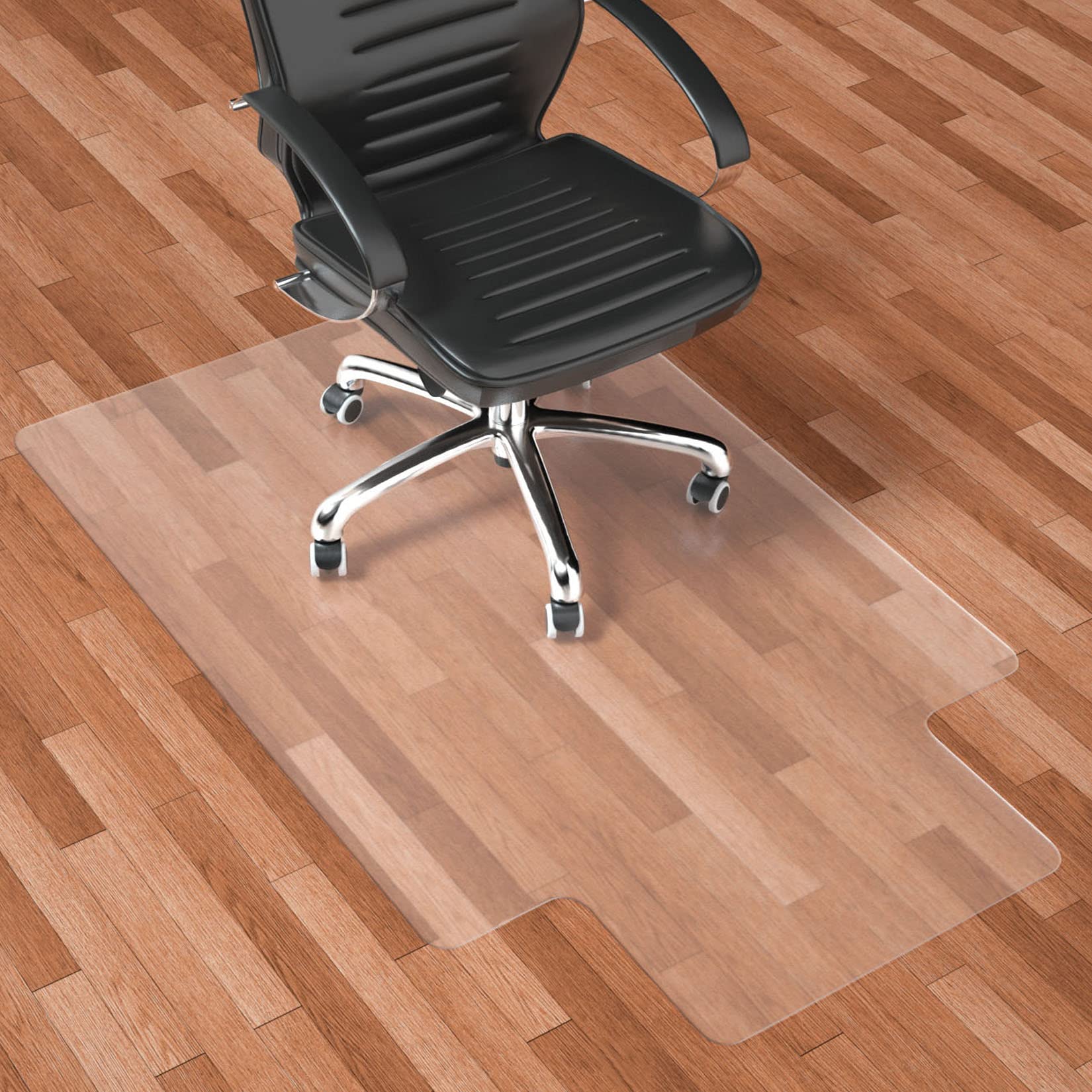 Naturehydro Clear Chair Mat For Hard Floors - 48' X 30' Transparent Computer Desk Floor Mats For Wood Tile Protection, Bpa And