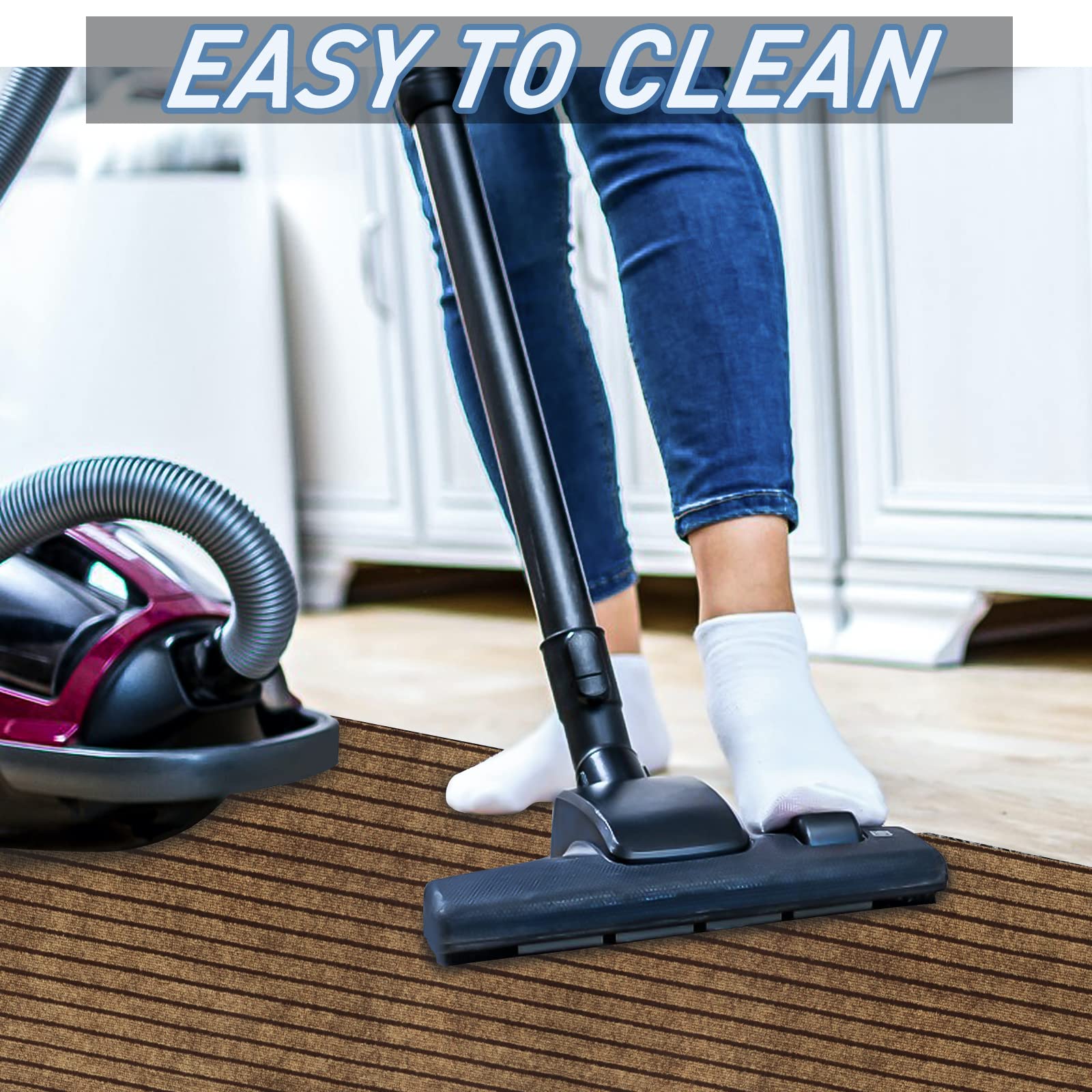 Freadem Runner Rugs 3' X 14' Indoor Outdoor Carpet Runner, Area Rugs With Anti-Slip Rubber Backing For Aisle Hallway Balcony Gar