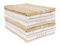 KAF Home Soho Kitchen Dish Towel Set of 10 | 18 x 28 Inch Tea Towels | Soft and Absorbent Mixed Set of Flat Towels (Beige)