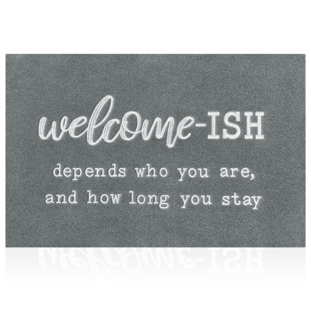 Large Welcome Mats Outdoor Front Door Mat Indoor Entrance With Non Slip Rubber Back Funny Welcome-Ish Durable Doormats Entryway