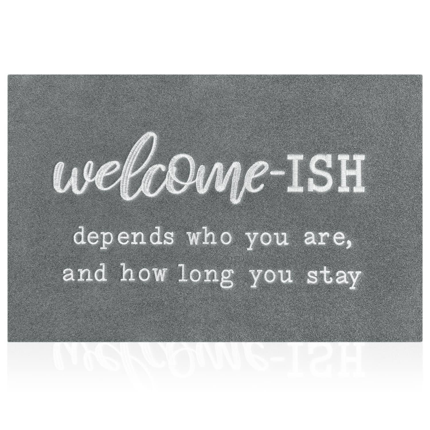 Welcome Mats Outdoor Front Door Mat Indoor Entrance With Non Slip Rubber Back Funny Welcome-Ish Durable Doormats Entryway Decor