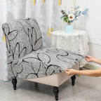 Liykimt Armless Accent Slipper Chair Cover Slipcover,Slipper Chair Without Arms Fabric Stretch Spandex Removable For Armless Cha