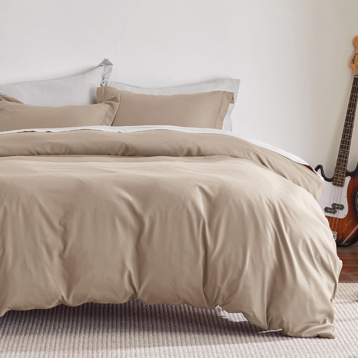 Bedsure Hazel Duvet Cover Queen Size - Soft Double Brushed Duvet Cover For Kids With Zipper Closure, 3 Pieces, Includes 1 Duvet