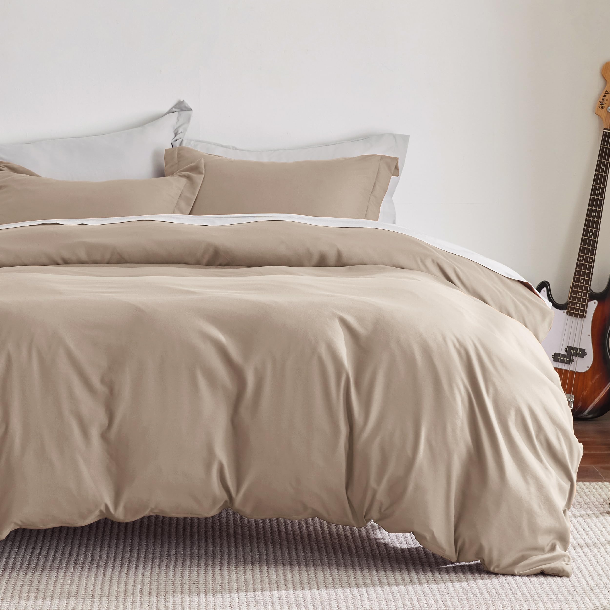 Bedsure Twin/Twin Xl Duvet Cover Kids - Soft Double Brushed Duvet Cover Twin, 2 Pcs, Includes 1 Hazel Kids' Duvet Cover (68'X90