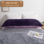 Mego Shaggy Plush Body Pillow Cover, Faux Fur Fluffy Body Pillowcase, 20X54 Boho Fuzzy Body Pillow Case, Furry Long Big Throw Pi