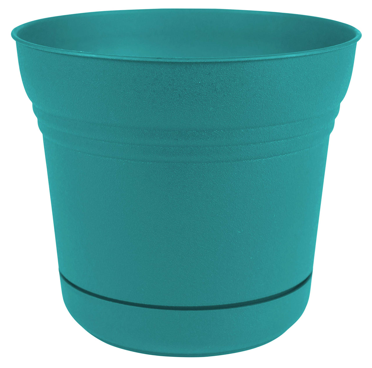 Bloem Sp0726 Saturn Planter W/Saucer 7' Bermuda Teal, 7'