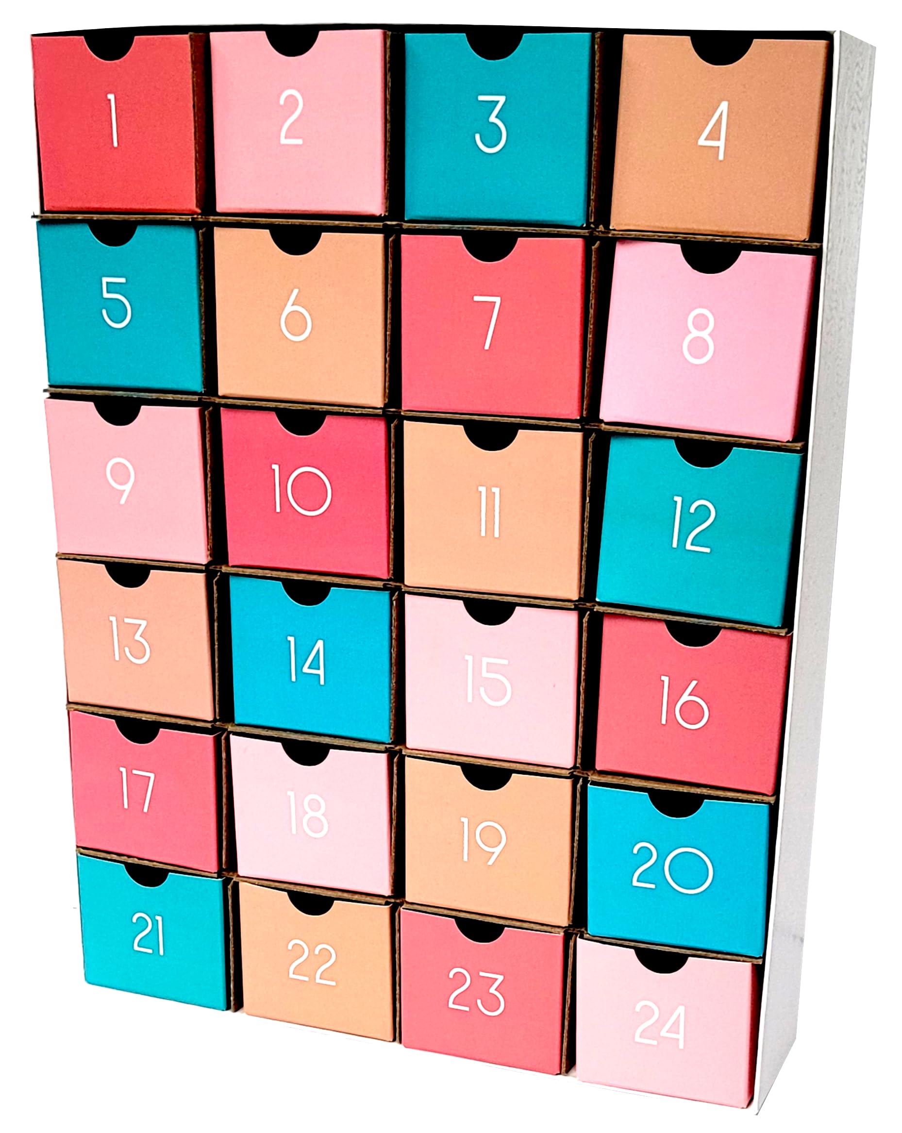 Fill-Your-Own DIY Countdown Box/Advent Calendar Minimalist Modern by Nerdy Words (Boho Inspired Colors)