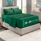 Hearth & Harbor Extra Deep Pocket Sheets - Fits Mattress 18-24 Inches Deep - Extra Deep Pocket Twin Xl Sheets Sets - 4 Piece Twi