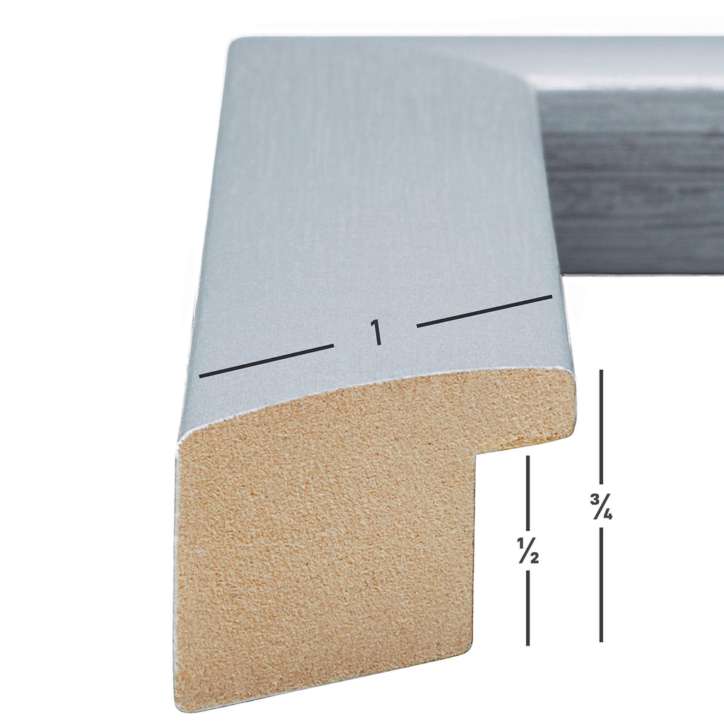 Craig Frames Contemporary Picture Frame, 5 X 7 Inch, Brushed Silver