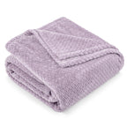 Pavilia Soft Fleece Lavender Lilac Throw Blanket For Couch, Lightweight Plush Warm Blankets For Bed, Fuzzy Cozy Flannel Blanket