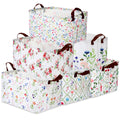 Vesici 6 Pack Floral Storage Bins Wildflowers Storage Baskets