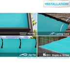 Patio Paradise 6' X 194' Shade Cloth 6/8/12 Ft Sun Shade Fabric Roll Uv Block Windscreen Canopy Pergola Cover Cloth Sunscreen Fa