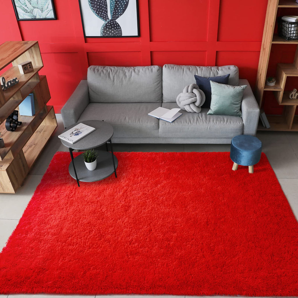 AROGAN Fluffy Rugs for Bedroom Living Room, Shag Area Rugs for Nursery Kids Girls Room, Plush Fur Rug for Playroom Dorm 6x9 Feet