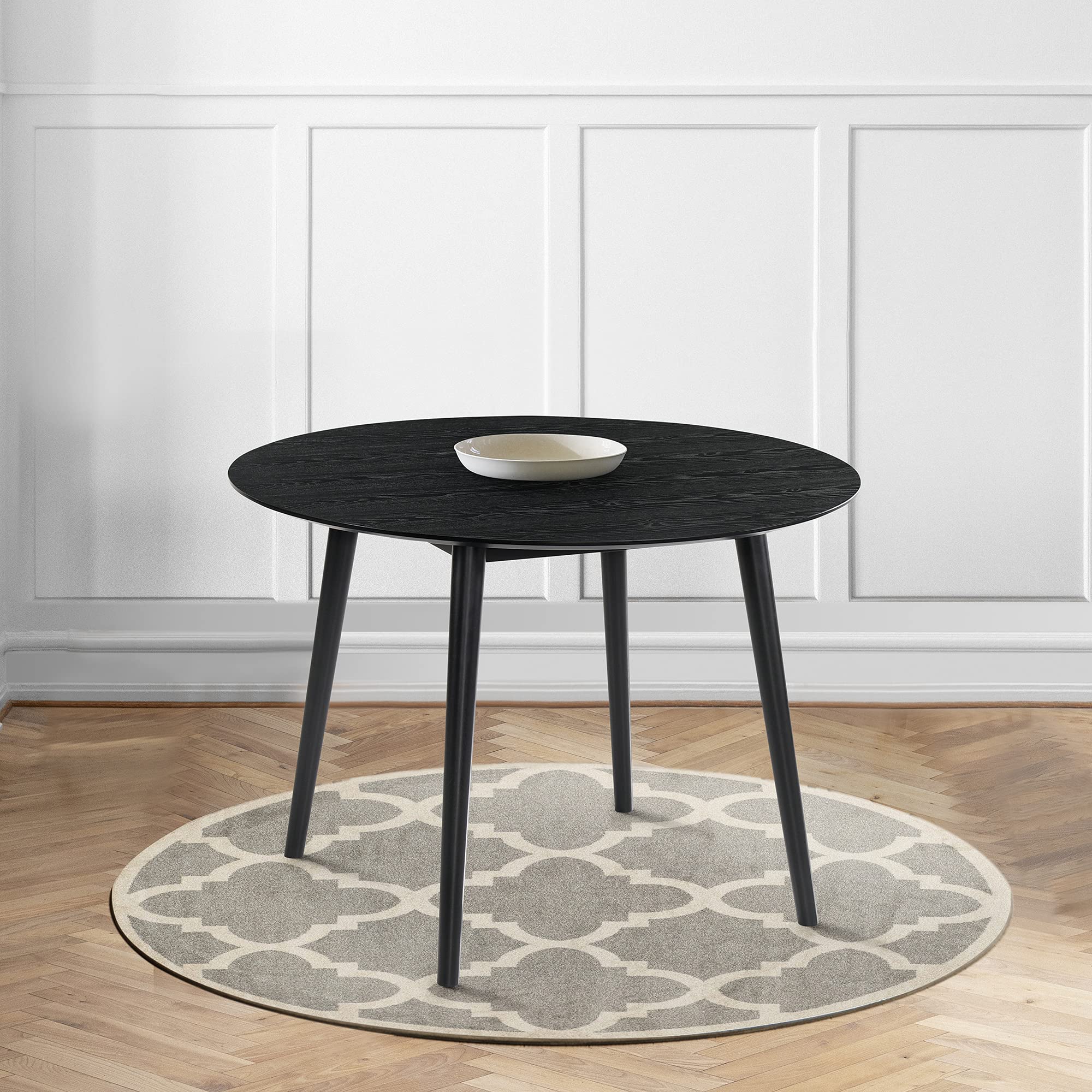 Armen Living Arcadia 42 '' Round Dining Table in Black Wood