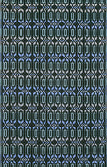Mad Mats Geometric Outdoor Rug, Reversible Plastic Mat (6' X 9', Moroccan - Dark Periwinkle)