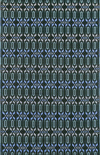 Mad Mats Geometric Outdoor Rug, Reversible Plastic Mat (6' X 9', Moroccan - Dark Periwinkle)