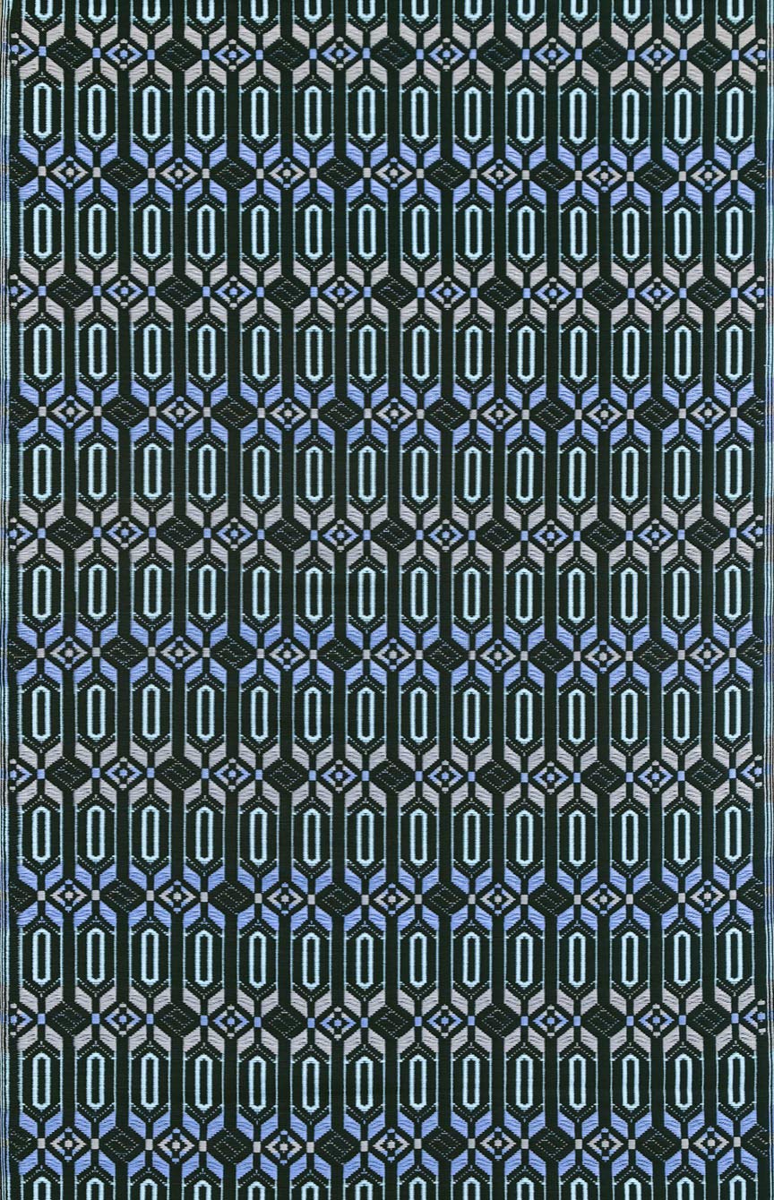Mad Mats Geometric Outdoor Rug, Reversible Plastic Mat (6' X 9', Moroccan - Dark Periwinkle)