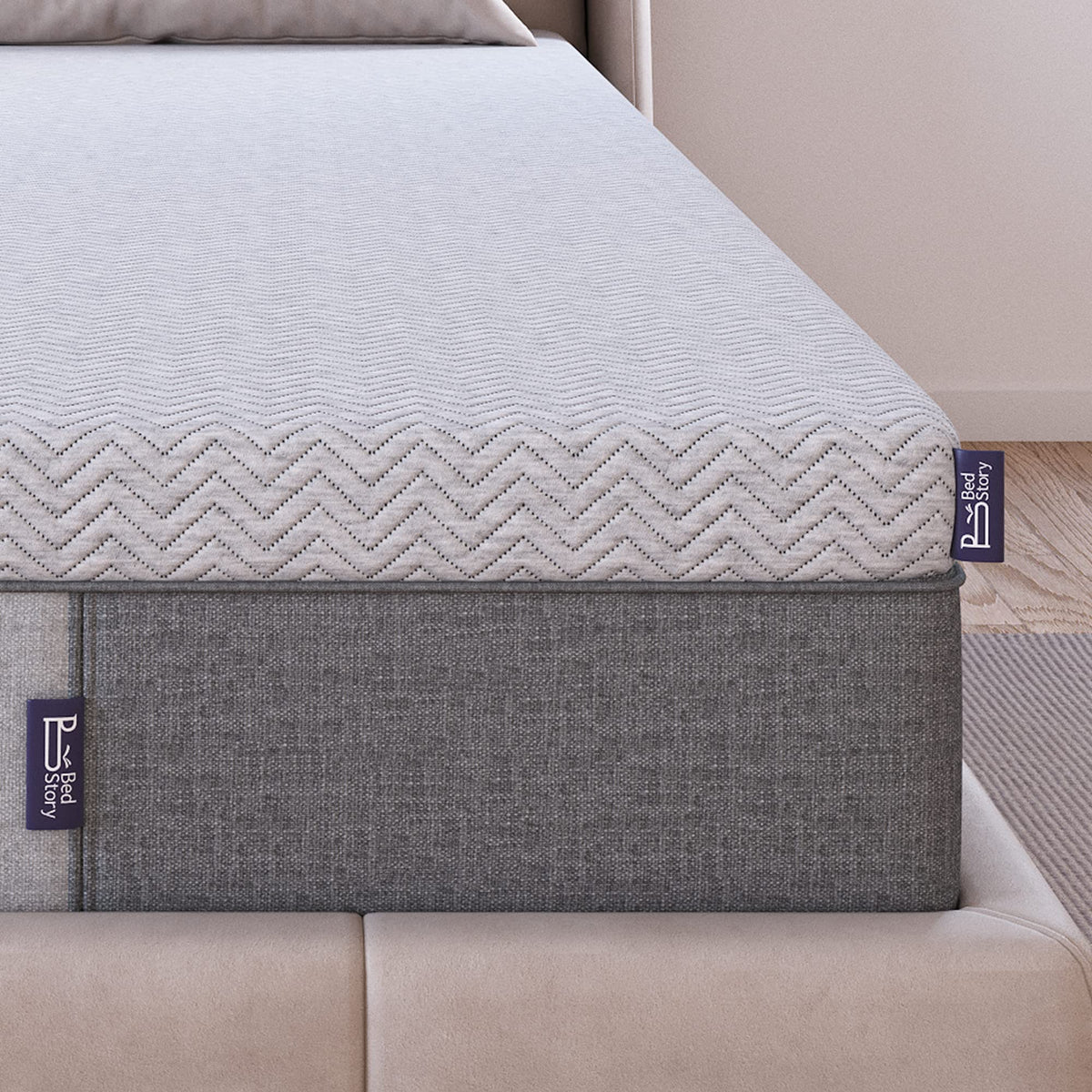 Bedstory Firm Mattress Topper 3 Inch Full Size - Extra Firm Memory Foam Bed Topper For Pain Relief - Copper Gel Bamboo Charcoal