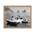 Poster Master Vintage Photograph Poster - Retro Funny Print - Gift for Artist, Friend - Women Eating Pasta on Lake, Picnic, Femi