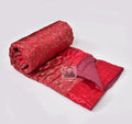 PINAARAS INTERIOR Silk Blanket Soft Jaipuri Silk Quilts Cotton Felling Razai Hand Printed Hand Stiched A C Rajai  (Floral, SNIG