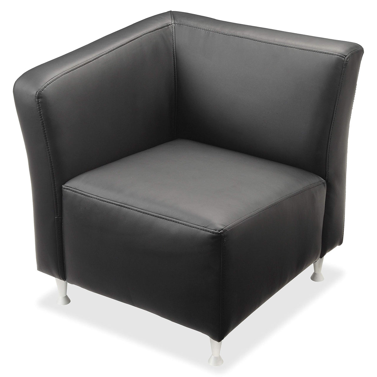 Lorell Fuze Modular Series Right Lounge Chair, Black