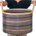 ZOES HOMEWARE Large Blanket Basket, 22x22x14 | Jute Blanket Basket Living Room, Laundry, Nursery | Toy Basket for Blankets, Toys