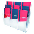 Deflecto 47631 Three-tier docuholder organizer with 6 removable dividers, clear