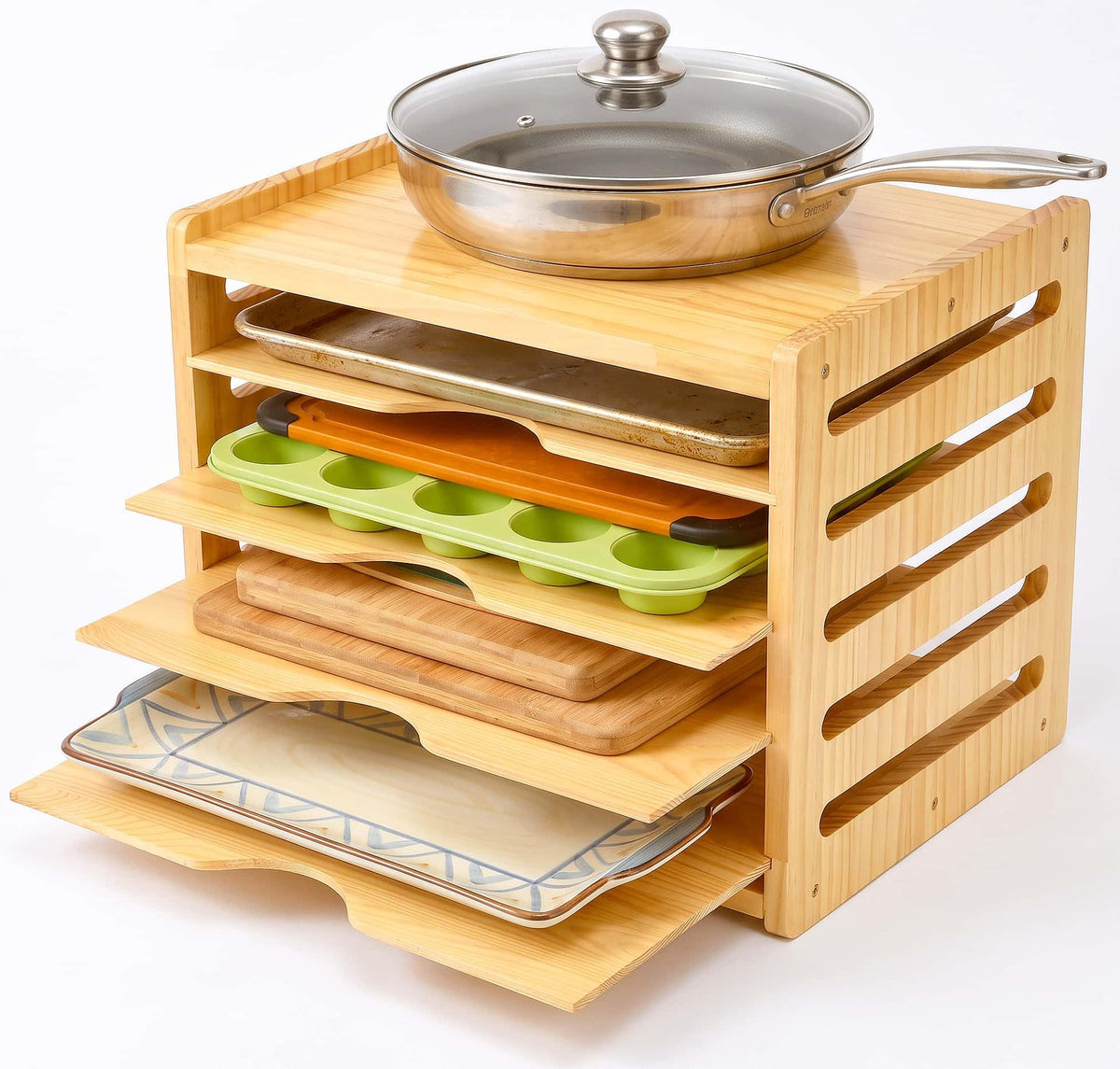 bimiti 6 Tier Cookie Sheet Pan Organizer for Kitchen Cabinet