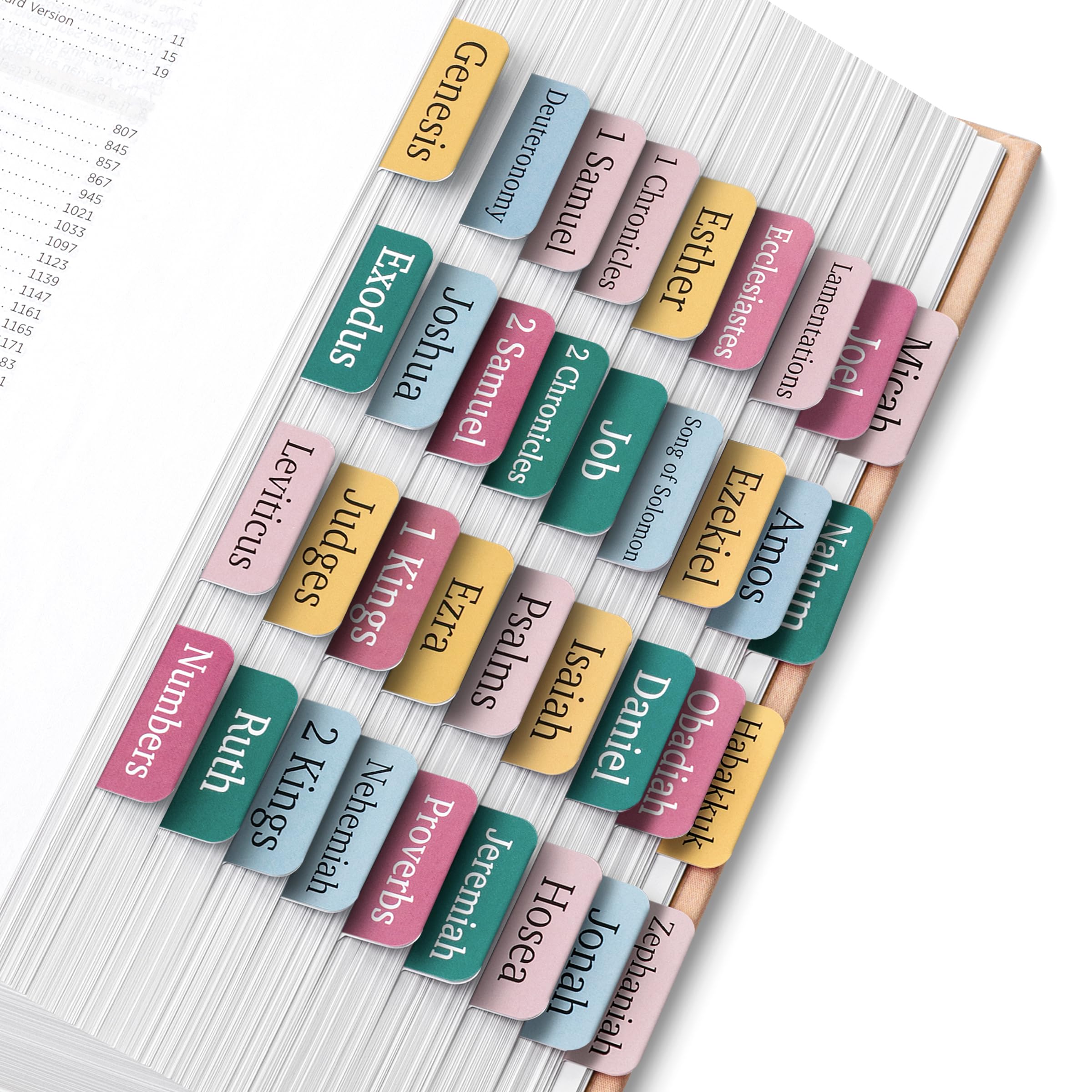 Mr. Pen- Bible Tabs, 75 Tabs, Serene Spring, Laminated Bible Tabs For Women And Men, Bible Tabs For Study Bible, Bible Index Tab