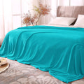 Bedelite Fleece Blankets Queen Size Teal Throw Blankets For Bed, Luxury Plush Cozy Fuzzy Blanket 90X90 Inches, Super Soft Warm L