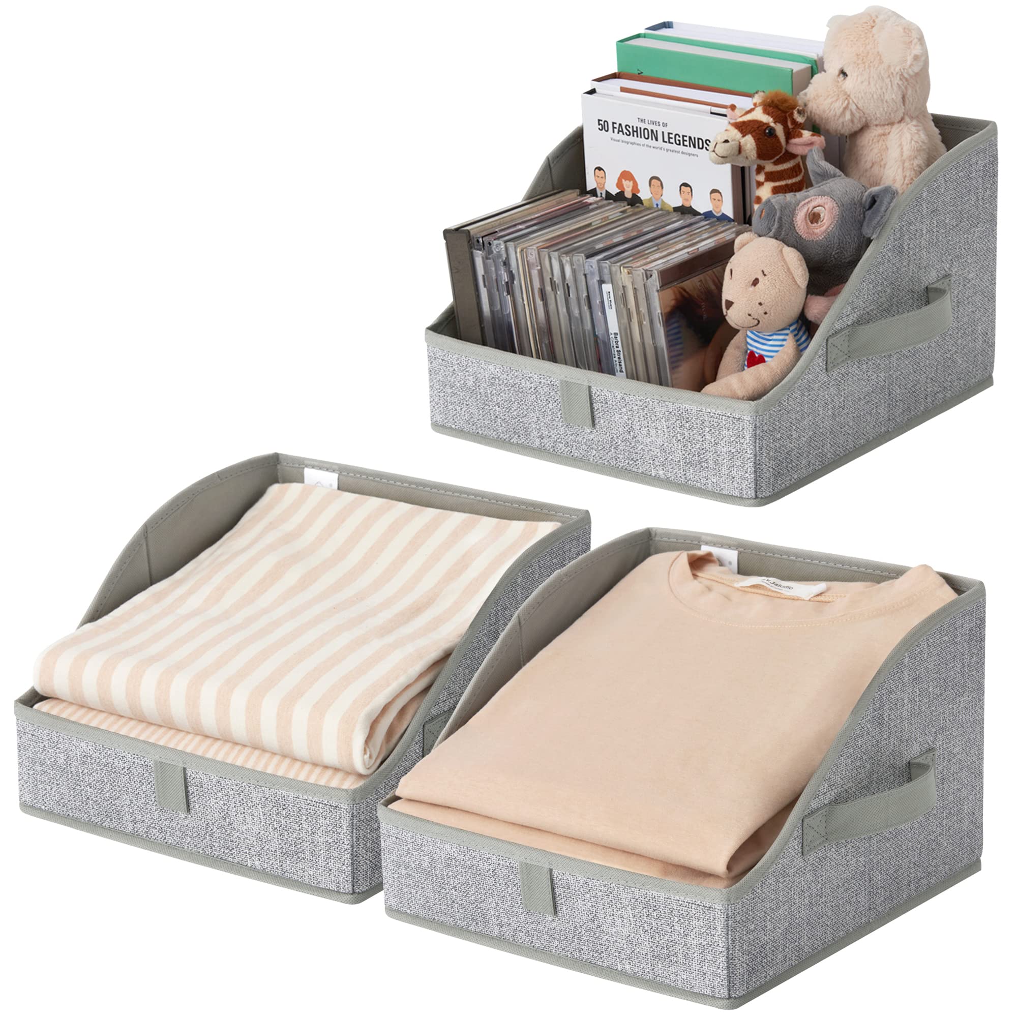 GRANNY SAYS Trapezoid Storage Bin, Closet Shelf Organizers, Fabric Storage Bins with Handles, Closet Shelf Organizers and Storag