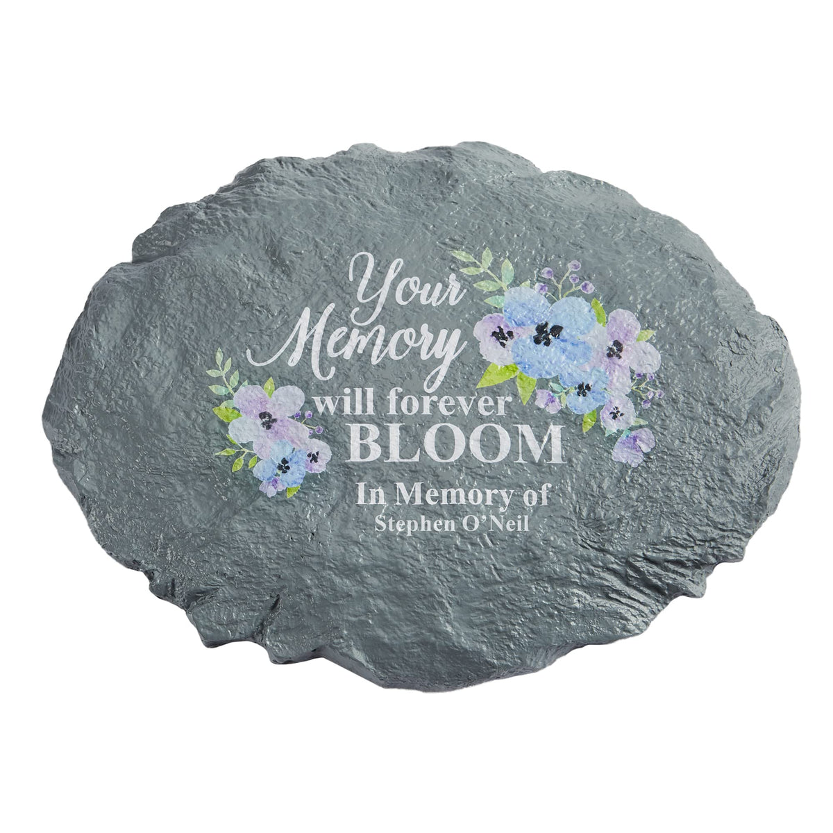 Let'S Make Memories Personalized Sympathy Garden Stone - Memories Bloomed - Condolence & Memorial Gift - Customize With Message