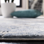 Safavieh Amelia Collection Area Rug - 9' Square, Grey & Blue, Modern Abstract Design, Non-Shedding & Easy Care, Ideal For High T