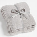 Cymula Super Soft Knit Throw Blanket Twin Size Light Grey-Lightweight Plush Fuzzy Fluffy Warm Cozy Blankets And Throws For Sofa