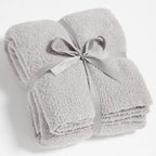 Cymula Super Soft Knit Throw Blanket Twin Size Light Grey-Lightweight Plush Fuzzy Fluffy Warm Cozy Blankets And Throws For Sofa