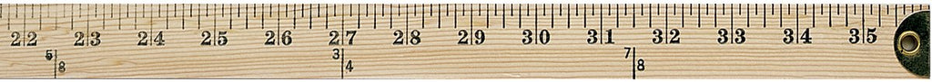 Westcott 10425 Wooden Yardstick With Brass Ends And Hang Holes, Clear Lacquer Finish