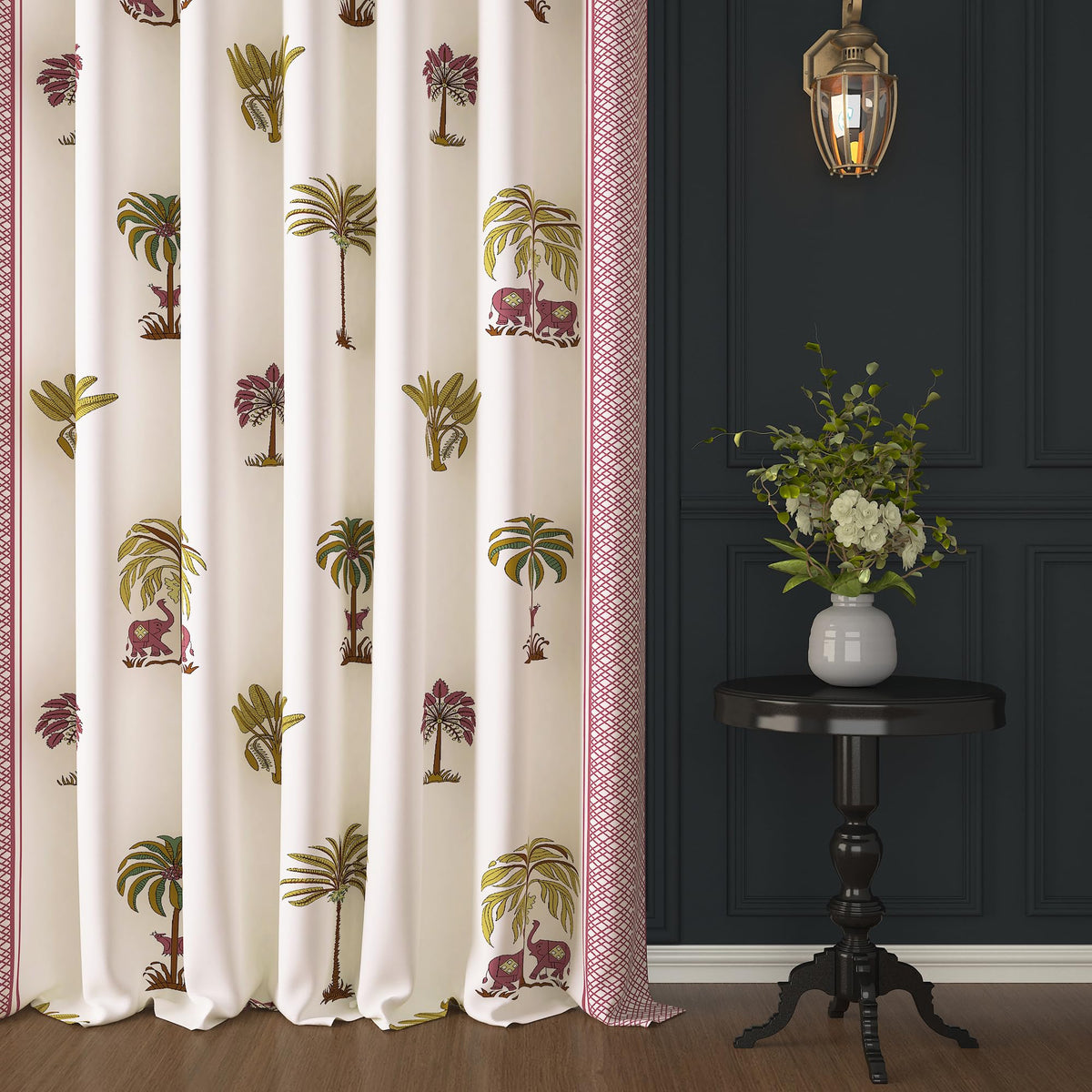 Story@Home 100% Cotton Curtain | Window Curtains 5 Feet Long Set of 2 | Ethnic/Traditional Printed | Bohemian Curtain | Room Dar