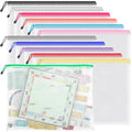 Umriox Zipper Pouch, 16.9X12.4 In (12 Colors, 12 Packs), Extra Large Zipper Bags, Waterproof Zipper Pouches For Office Supplies,