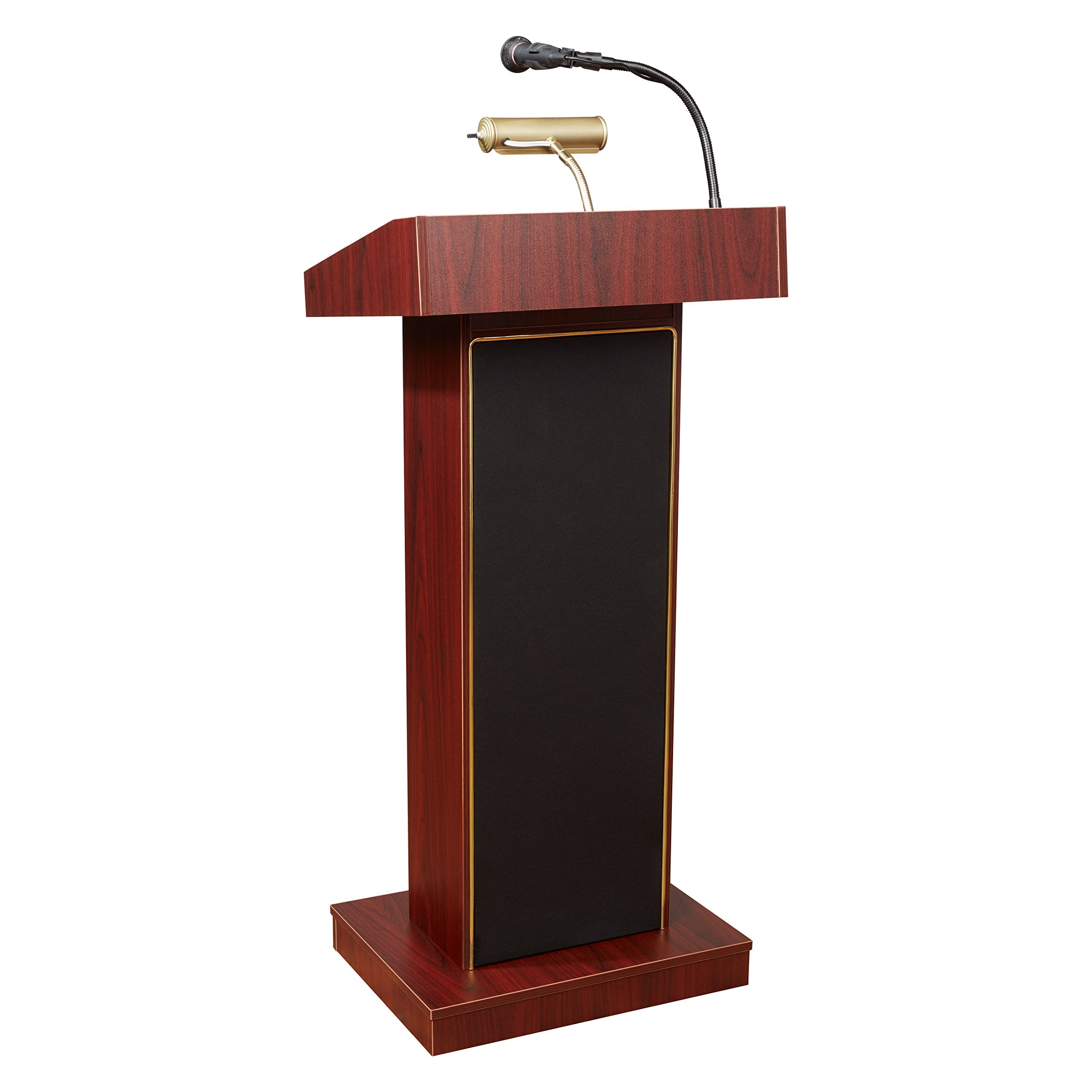 Oklahoma Sound 800X-My Orator Floor Sound Lectern, 22' Width X 46' Height X 17' Depth, Mahogany