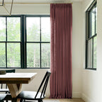 Twopages Pinch Pleated Drape For Traverse Rod, Double Layer Lined Curtain Light Filtering Room Darkening Linen Blend Window Trea