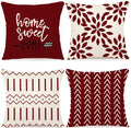 Ycoll Pillow Covers 20X20, Sofa Throw Pillow Covers, Decorative Outdoor Linen Pillow Covers Set Of 4 For Couch Sofa Bed And Car