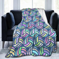 Pretty Sport Volleyball Ball Throw Blanket Soft Bed Bedding Warm Cozy Plush Flannel Fleece Blankets Gifts For Kids Boys Teens Me