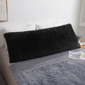 Mego Luxury Fluffy Body Pillow Cover, 20X54 Shaggy Faux Fur Body Pillow Case, Black Soft Plush Fuzzy Body Pillowcase, Decorative