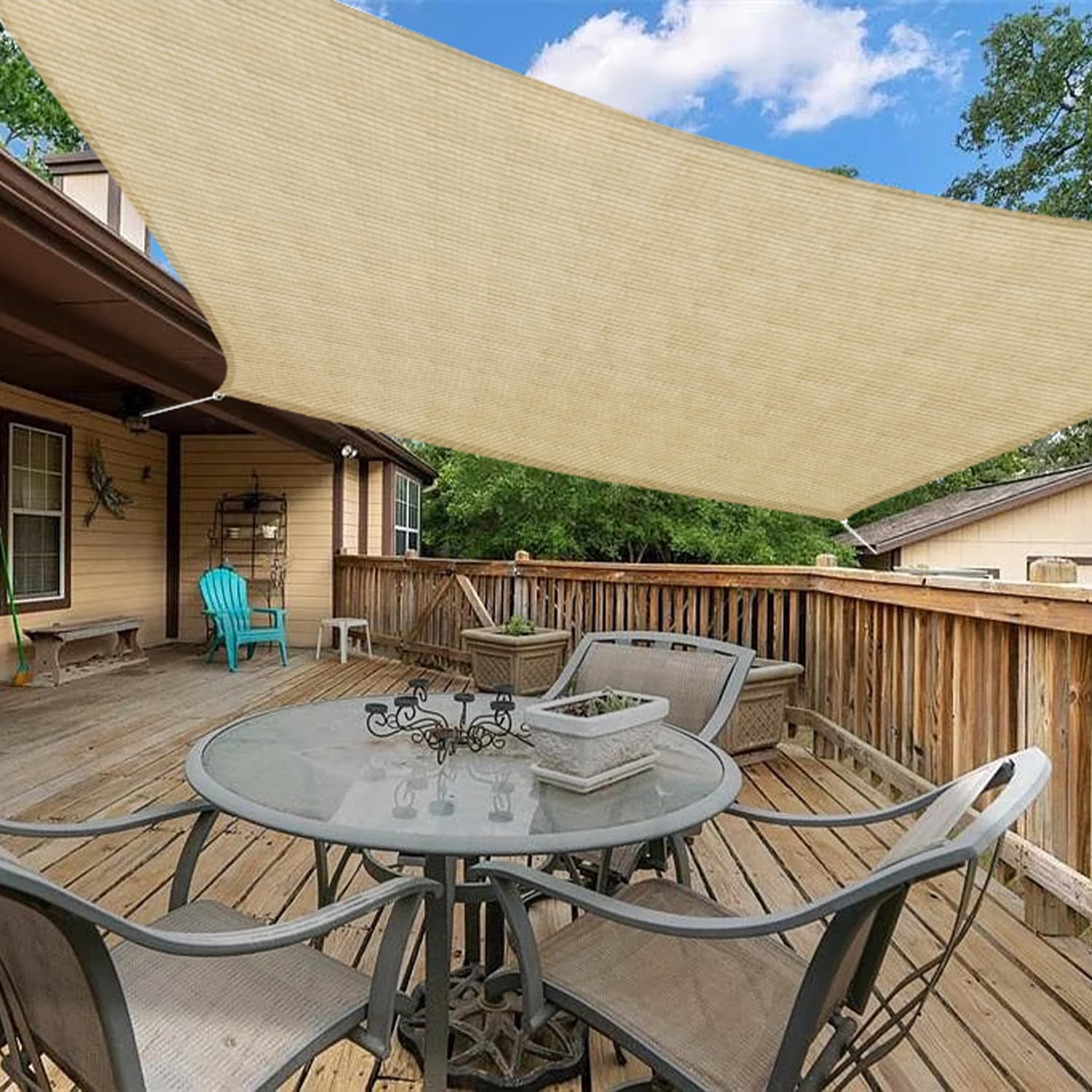 Infrange 2' X 21' Rectangle Sun Shade Sails Canopy Uv Block For Patio Deck Pergola Yard Lawn Outdoor Activities (Sand)
