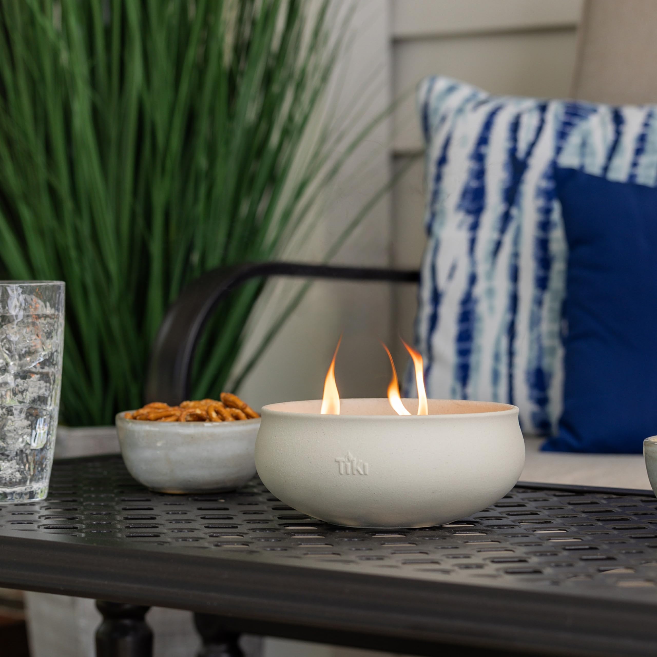 Tiki Brand Citronella 7 Inch Wax Bowl 2-Pack, Tiki Patio, Tiki Table Torch, Citronella Candle, Wax Candle, Outdoor Candle, Concr